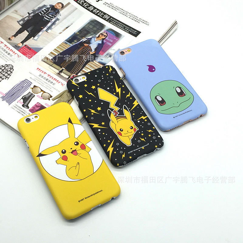 新款水貼iphone6手機殼 寶可夢go皮卡丘6plus/5SE蘋果磨砂保護套批發・進口・工廠・代買・代購