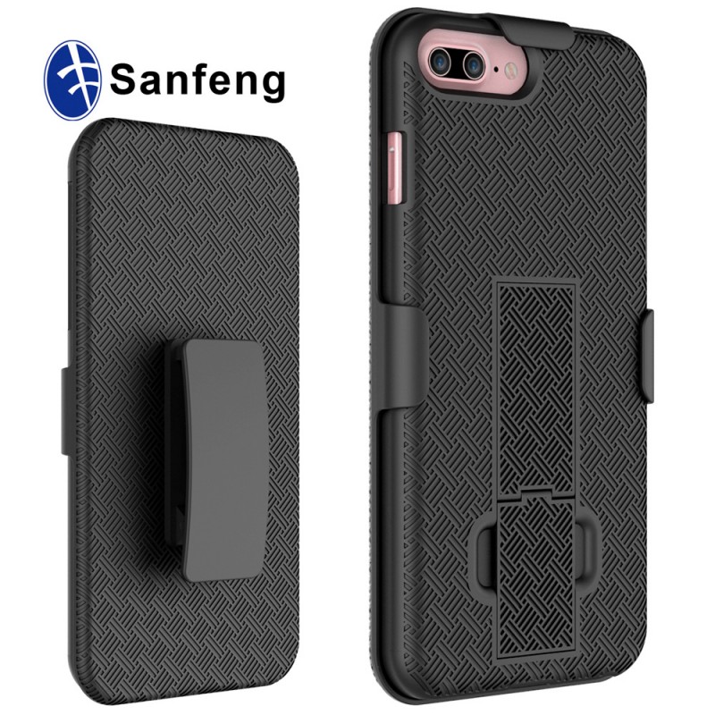 獨特的超防摔全黑色草席紋滑套手機殼適用於蘋果Iphone 7 Plus工廠,批發,進口,代購