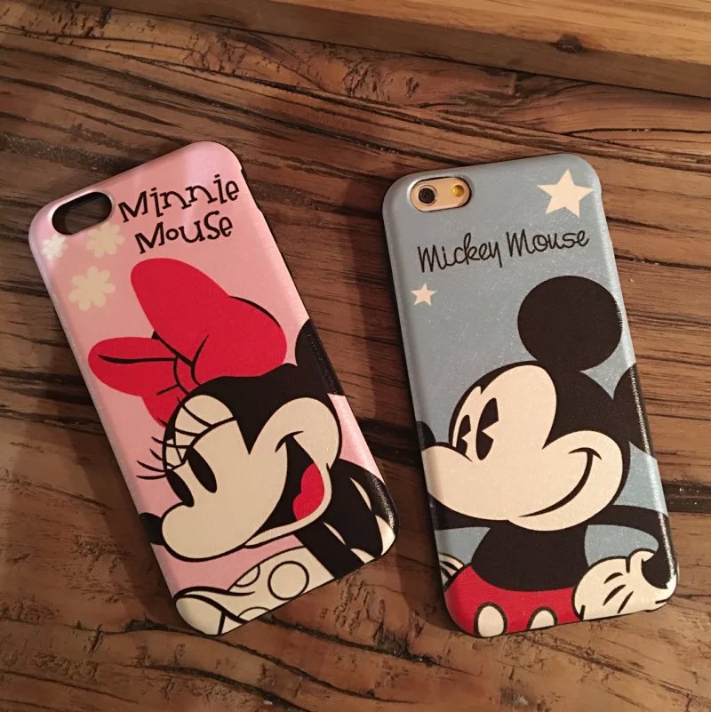 IMD工藝皮質手機殼 iPhone6S米奇米妮全包軟殼 6plus卡通保護套工廠,批發,進口,代購