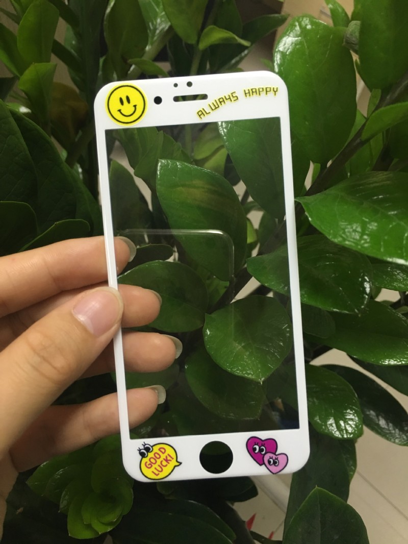 鋼化膜iPhone6kt貓玻璃屏iPhone 6plus粉色彩繪全屏手機防爆貼膜工廠,批發,進口,代購