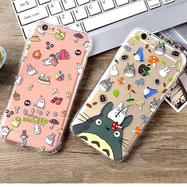 蘋果iphone7龍貓指環支架手機殼iphone7plus保護套透明6Ss5.5寸工廠,批發,進口,代購