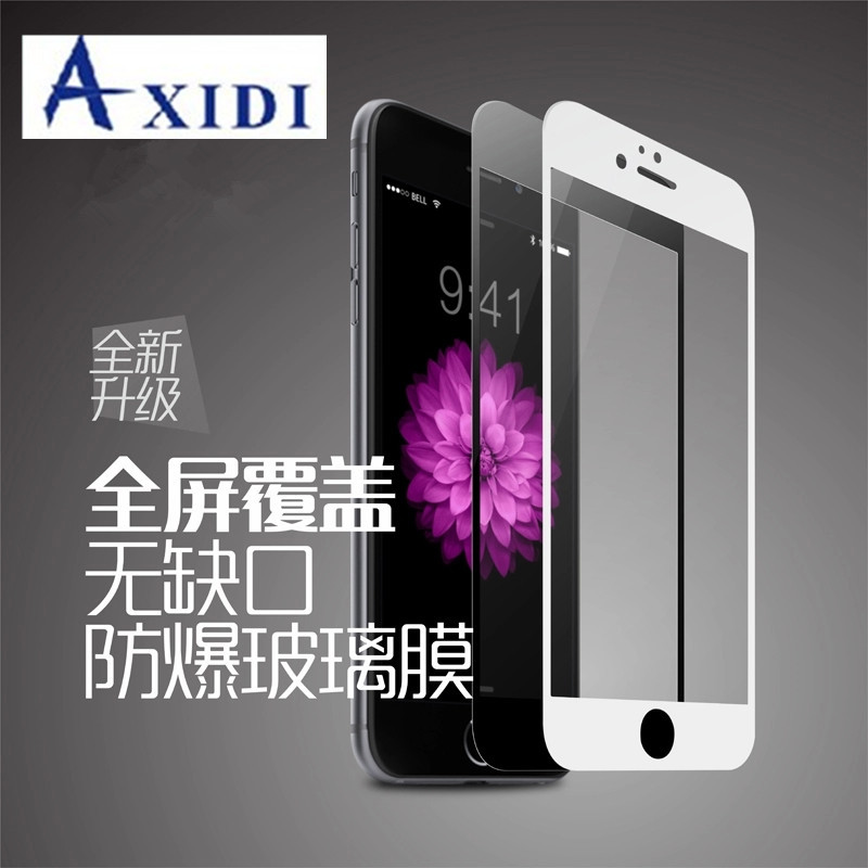 iPhone6彩色絲印鋼化玻璃膜iPhone6彩色鋼化玻璃膜 廠傢批發批發・進口・工廠・代買・代購