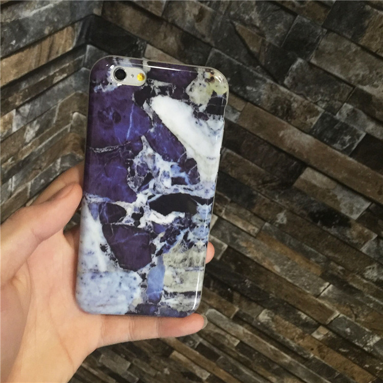 iphone7plus手機殼創意藍色大理石山紋視錯覺TPU蘋果6代保護套批發・進口・工廠・代買・代購
