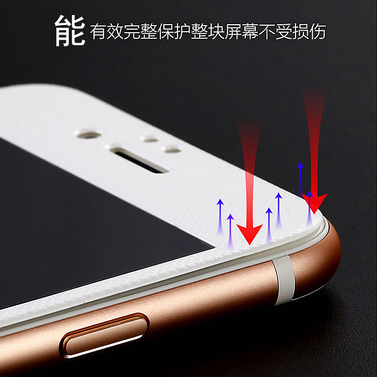 全屏覆蓋iphone6 6plus鋼化膜防爆曲麵軟邊3D手機鋼化膜廠傢直銷工廠,批發,進口,代購