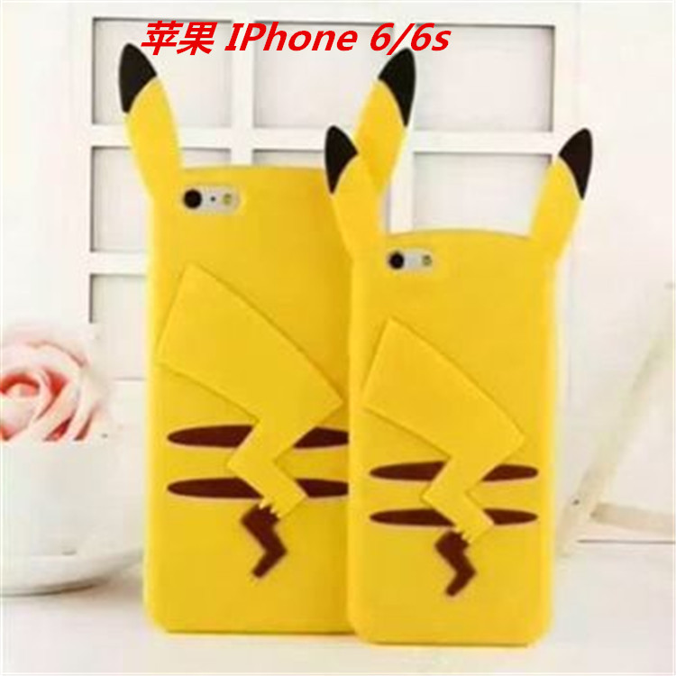 新款平麵皮卡丘手機殼IPHONE7/7S口袋精靈矽膠卡通手機殼三星S7工廠,批發,進口,代購