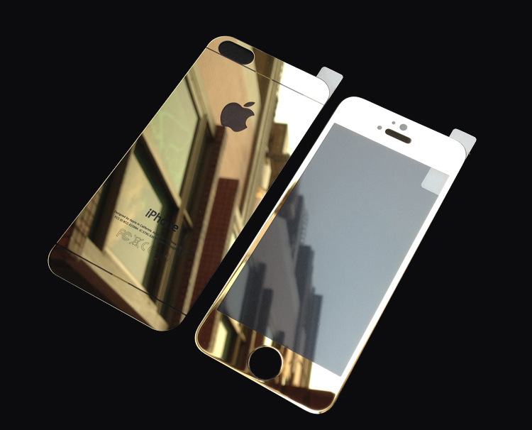 電鍍鏡麵iPhone6鋼化玻璃膜4.7蘋果6Plus手機5.5 5S彩膜 鋼化膜工廠,批發,進口,代購