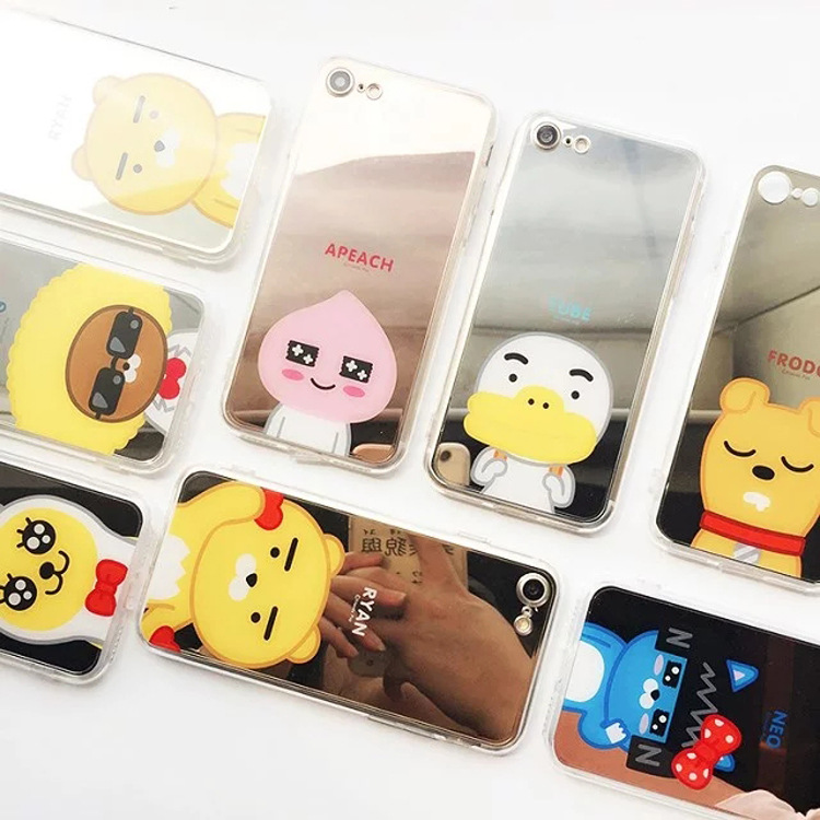 韓國代購KAKAO蘋果iPhone7/7plus鏡麵手機殼卡通卡考全包保護套批發・進口・工廠・代買・代購