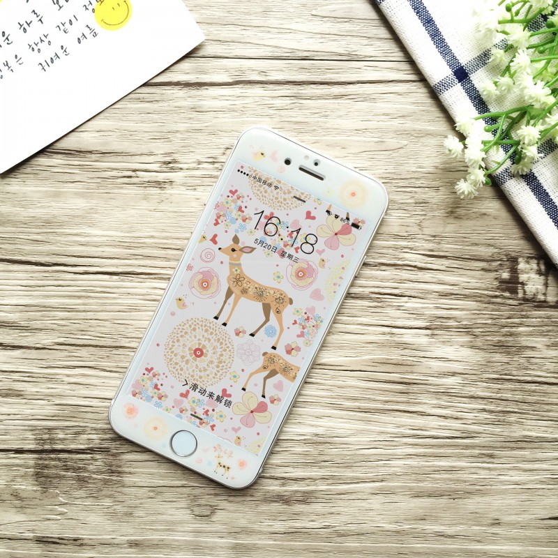 全屏3D納米iPhone6 plus鋼化玻璃小鹿蘋果6s手機膜防爆貼膜4.7批發・進口・工廠・代買・代購