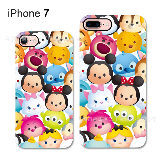 Tsum米妮史迪仔米奇 iPhone7 Plus磨砂軟膠外殼手機保護套 掛繩孔工廠,批發,進口,代購