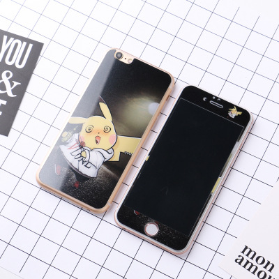 pokemon go iphone6s鋼化玻璃膜 前後彩膜 蘋果6plus手機玻璃膜工廠,批發,進口,代購