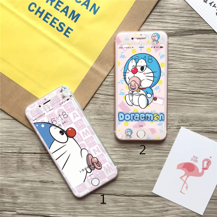 卡通可愛iPhone6S 4.7超萌哆啦A夢鋼化膜貼膜彩膜超薄 6P 5.5工廠,批發,進口,代購