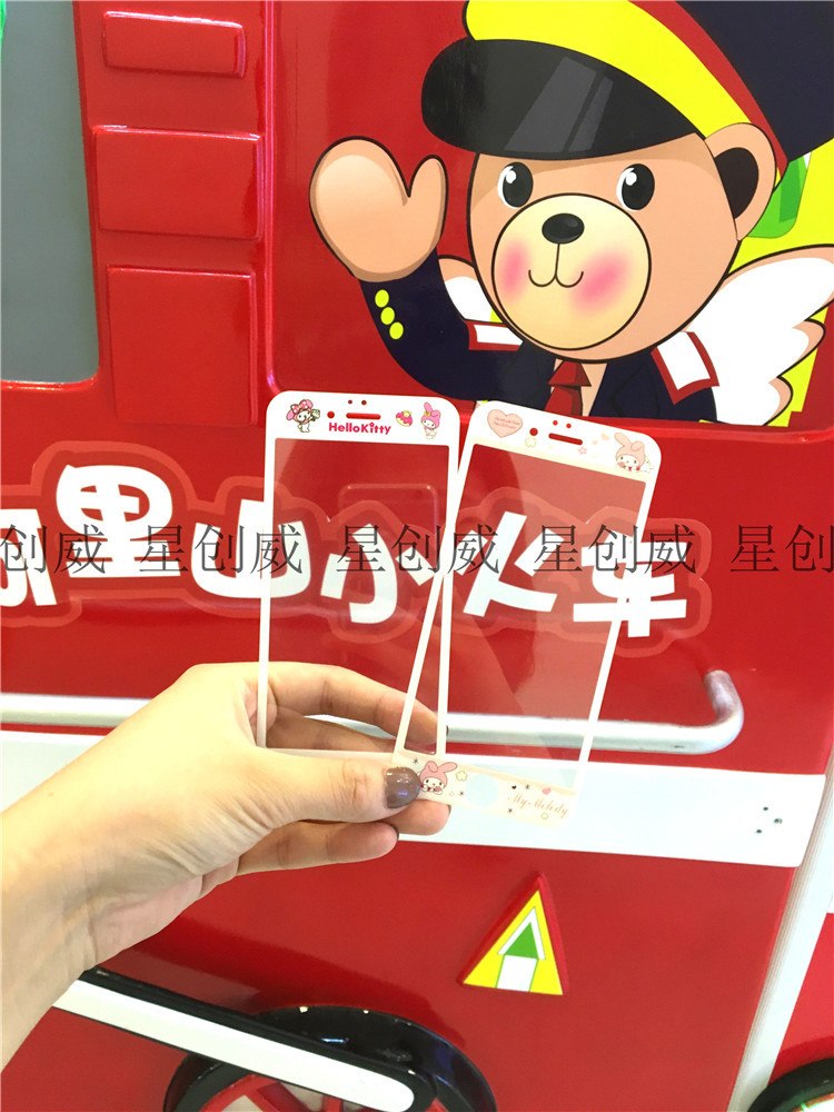 iphone6S鋼化膜彩膜卡通HelloKitty蘋果6plus高清單麵防摔前膜工廠,批發,進口,代購