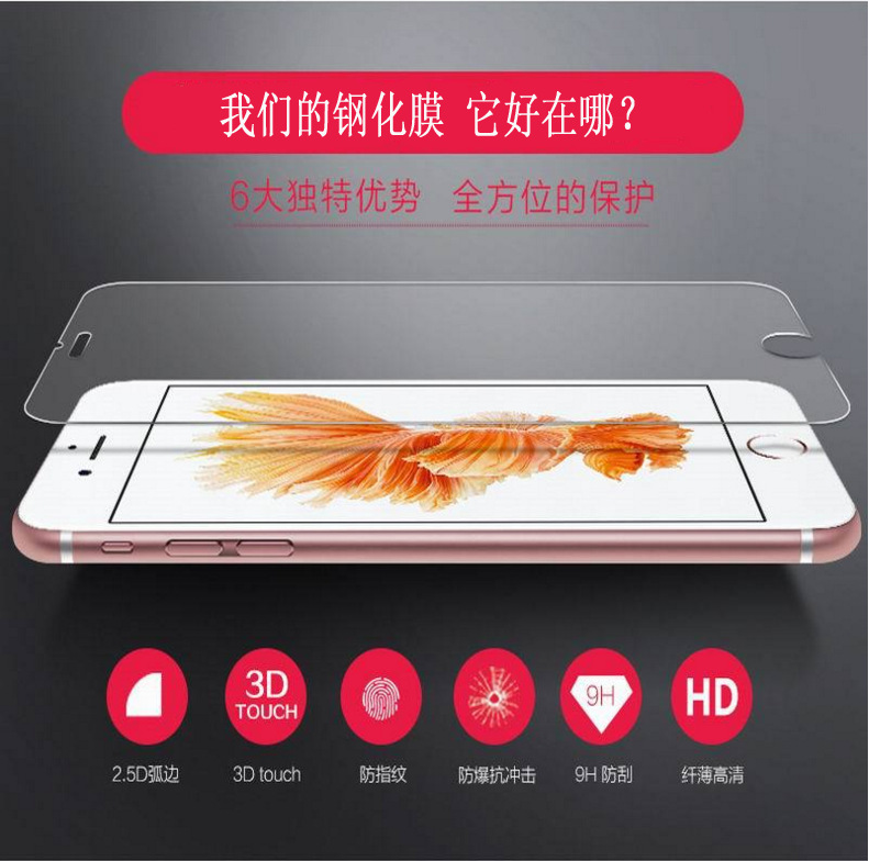 蘋果6手機鋼化膜 iphone6S鋼化玻璃膜 工廠直銷批發・進口・工廠・代買・代購