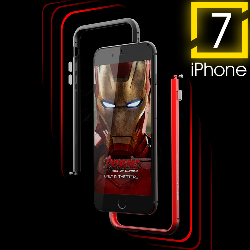 GINMIC 蘋果7手機殼 iphone7 plus雙色金屬邊框保護套潮男女批發工廠,批發,進口,代購