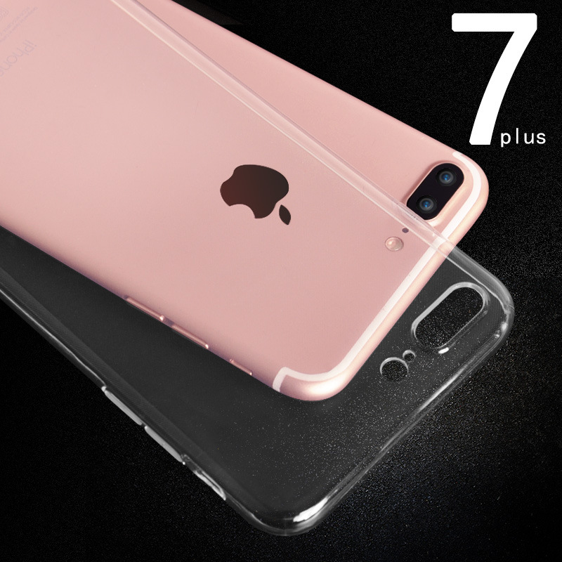 iPhone7plus透明精孔帶塞手機套蘋果7plus軟膠殼手機殼手機保護套工廠,批發,進口,代購