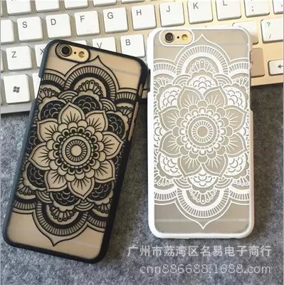 曼陀羅花紋iPhone7手機殼 蘋果7plus復古個性花紋磨砂手感保護套工廠,批發,進口,代購