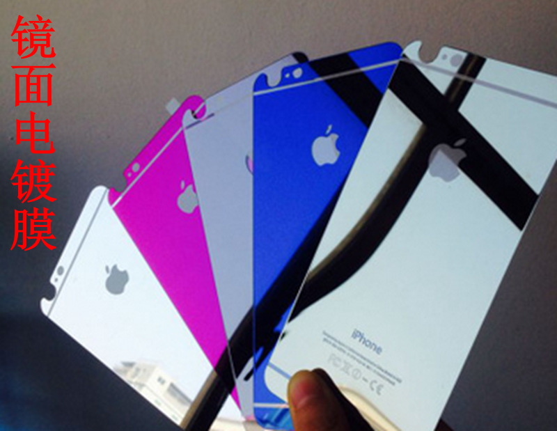 電鍍鏡麵iPhone6splus鋼化玻璃膜彩膜蘋果6手機鋼化膜 前後膜彩色批發・進口・工廠・代買・代購