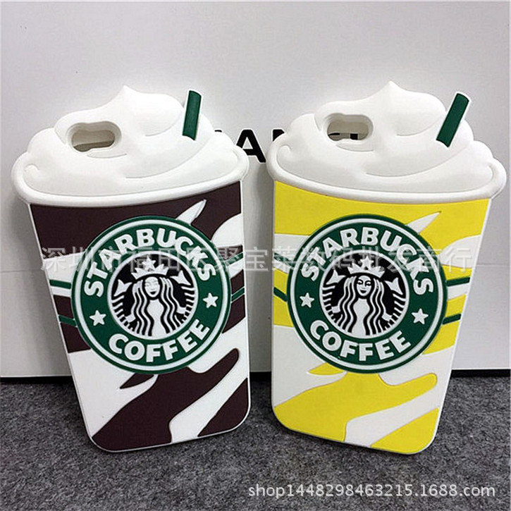 星巴克奶茶杯iphone6s手機殼蘋果7plus咖啡杯保護套5s個性矽膠工廠,批發,進口,代購