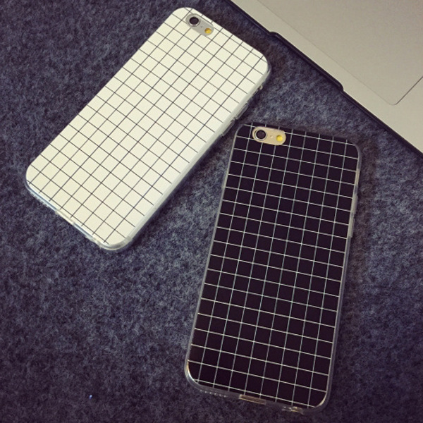 黑白簡約田字格英倫小格子iphone6 蘋果6plustpu手機殼保護殼潮牌工廠,批發,進口,代購