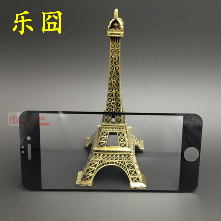 蘋果6PLUS鋼化膜 iphone6splus全覆蓋鋼化膜 黑白邊全屏曲麵貼膜批發・進口・工廠・代買・代購