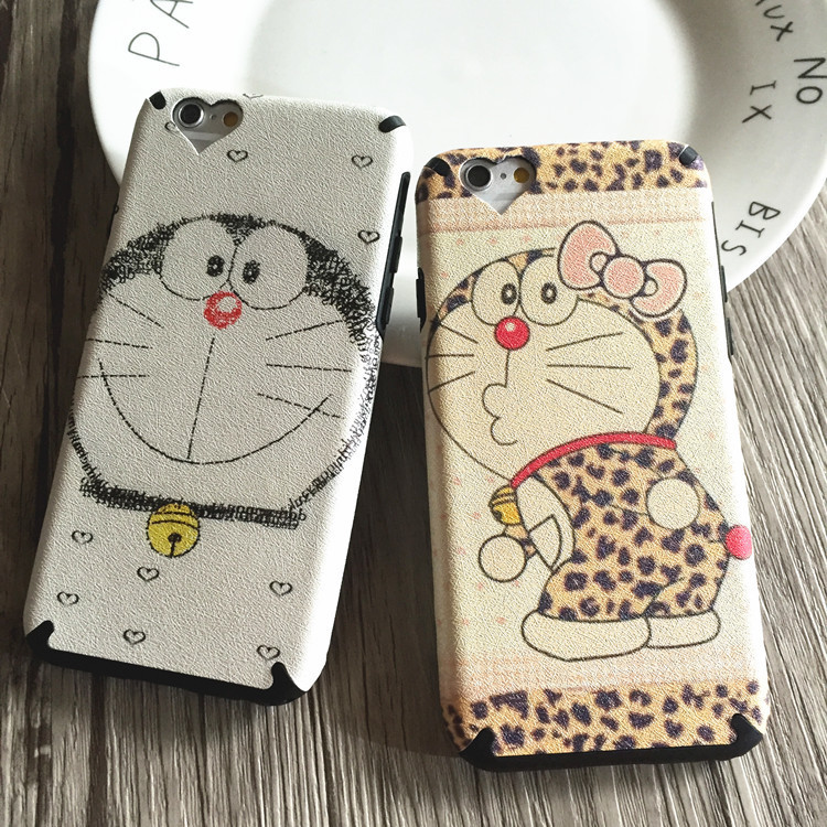 哆啦A夢 iphone6手機殼 豹紋機器貓全包蘋果6plus叮當貓藍胖子6s批發・進口・工廠・代買・代購