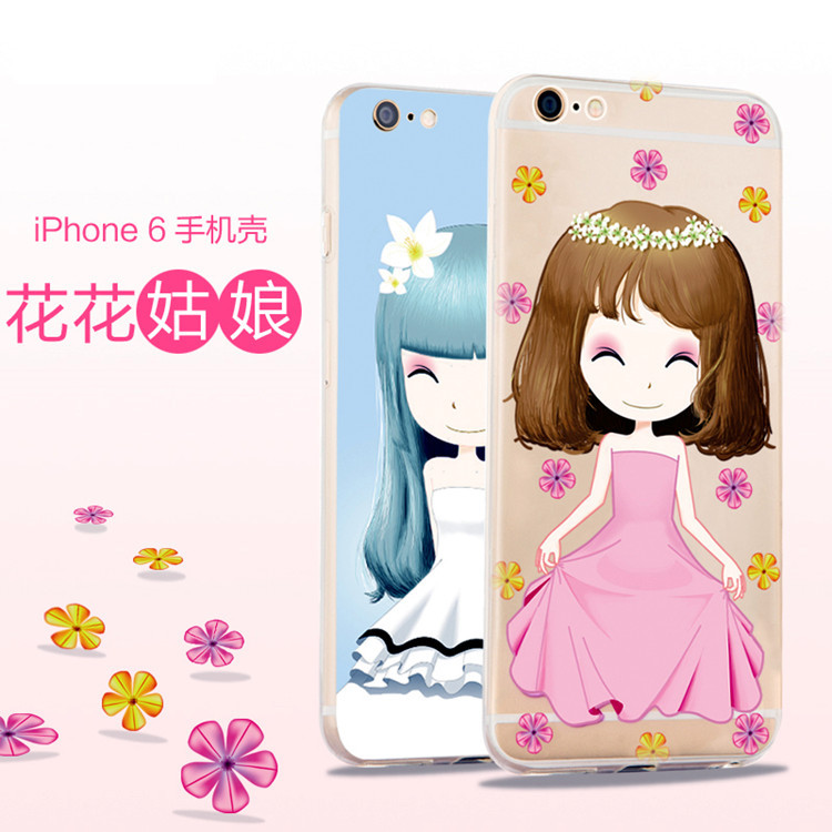 iPhone6手機殼 TPU鐳雕防摔彩繪蘋果6plus手機保護套創意配件工廠,批發,進口,代購