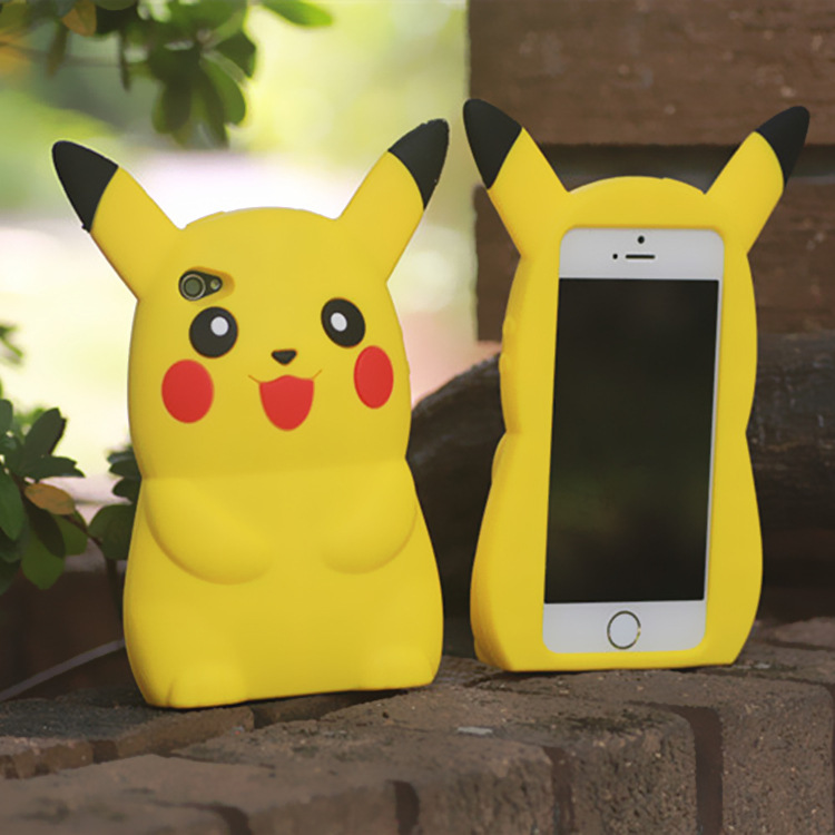 卡通可愛立體皮卡丘iphone6s/6plus手機殼矽膠蘋果5se保護套防摔批發・進口・工廠・代買・代購