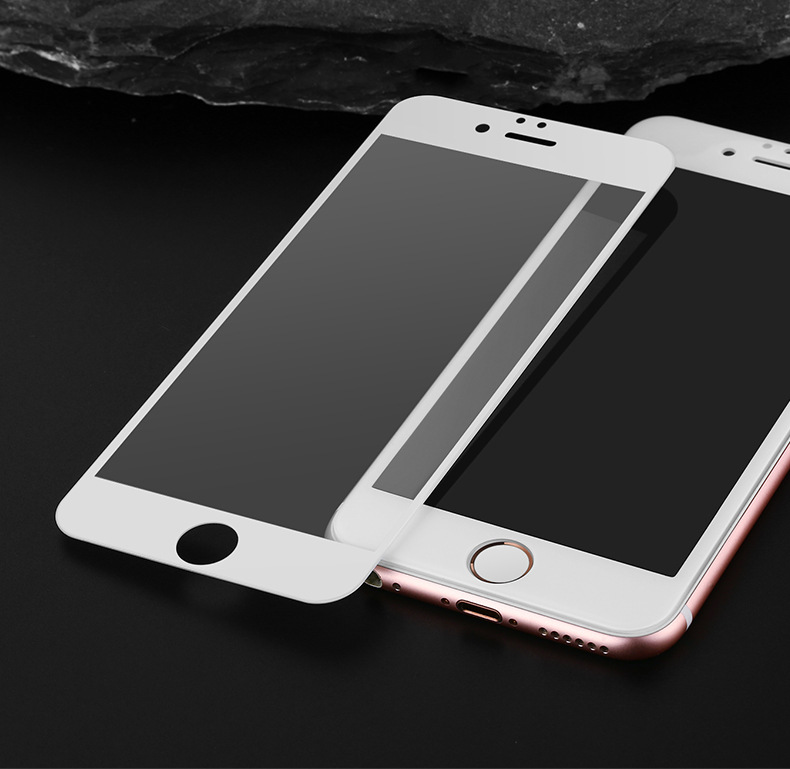 蘋果7s全覆蓋鋼化玻璃膜iPhone7 plus全屏鋼化玻璃膜 絲印玫瑰金工廠,批發,進口,代購