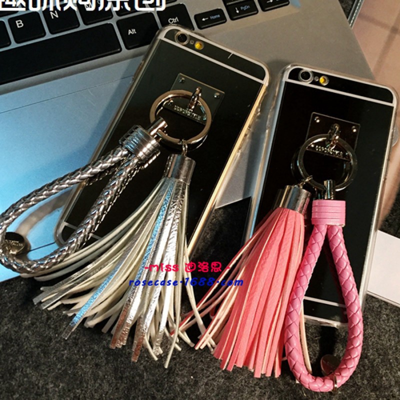 韓版高品質鏡麵流蘇適用蘋果iphone6手機殼 東大門編織皮繩保護套批發・進口・工廠・代買・代購