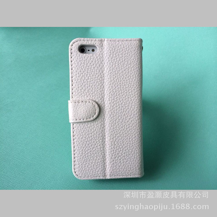 現貨iphone6荔枝紋貼鉆皮套iphone5S皮套iphone6 plus手機保護套批發・進口・工廠・代買・代購