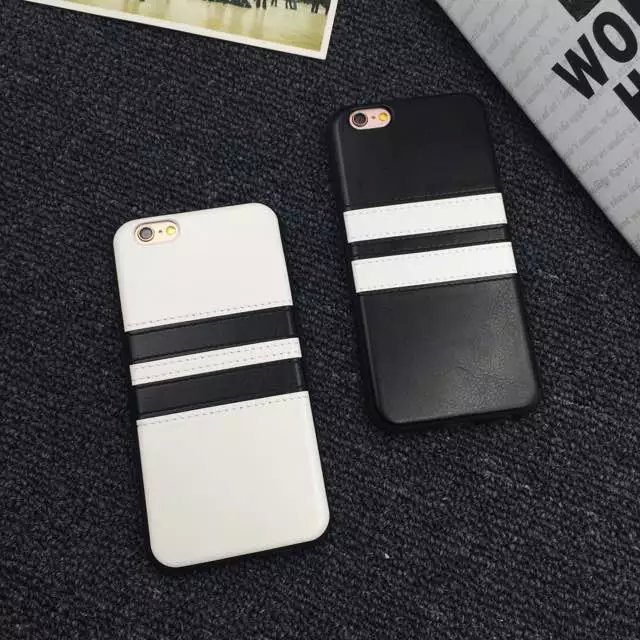 英倫風5.5黑白條紋iPhone6/plus手機殼 4.7寸復古蘋果情侶軟皮套批發・進口・工廠・代買・代購