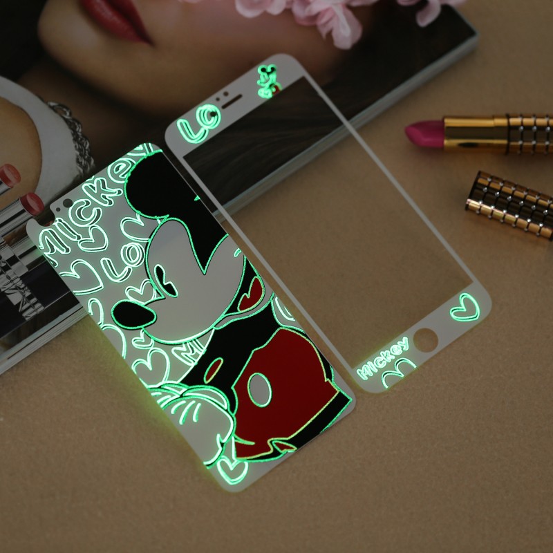 iPhone6 plus夜光浮雕鋼化玻璃膜蘋果6s手機卡通前後彩膜廠傢批發批發・進口・工廠・代買・代購