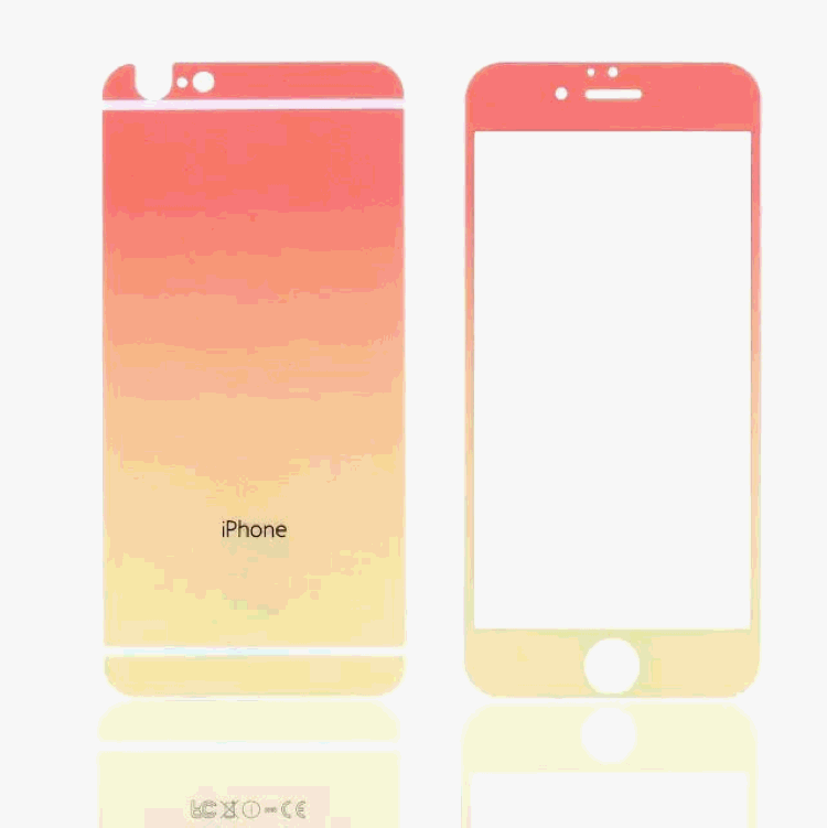 iPhone6前後鋼化膜蘋果6plus鋼化彩膜漸變5/5S玻璃貼膜4.7/5.5寸批發・進口・工廠・代買・代購