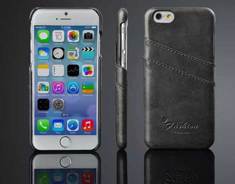 5.5寸iphone6 plus手機後殼油蠟紋插卡手機保護套 蘋果6 PLUS皮套工廠,批發,進口,代購