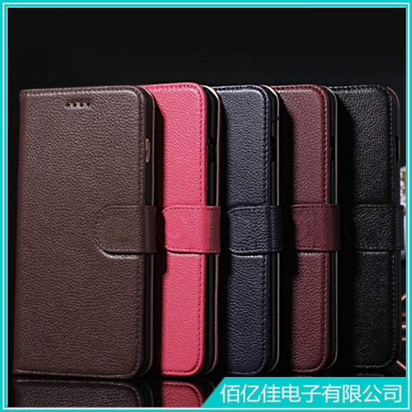 蘋果 iphone6 5.5荔枝紋錢包款真皮皮套 iphone6s真皮插卡保護套批發・進口・工廠・代買・代購