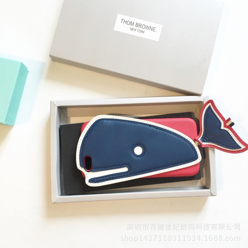 惡搞TB超可愛鯨魚小尾巴帶標全皮iPhone6/6plus手機殼6S保護套潮批發・進口・工廠・代買・代購