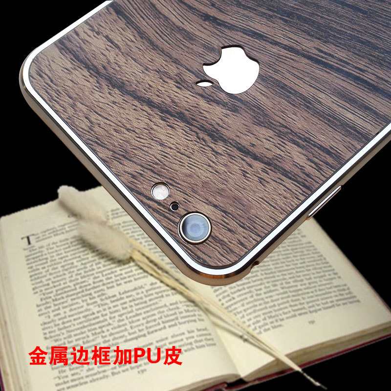 手機配件廠傢直銷新款創意iPhone6金屬邊框皮革手機保護套工廠,批發,進口,代購