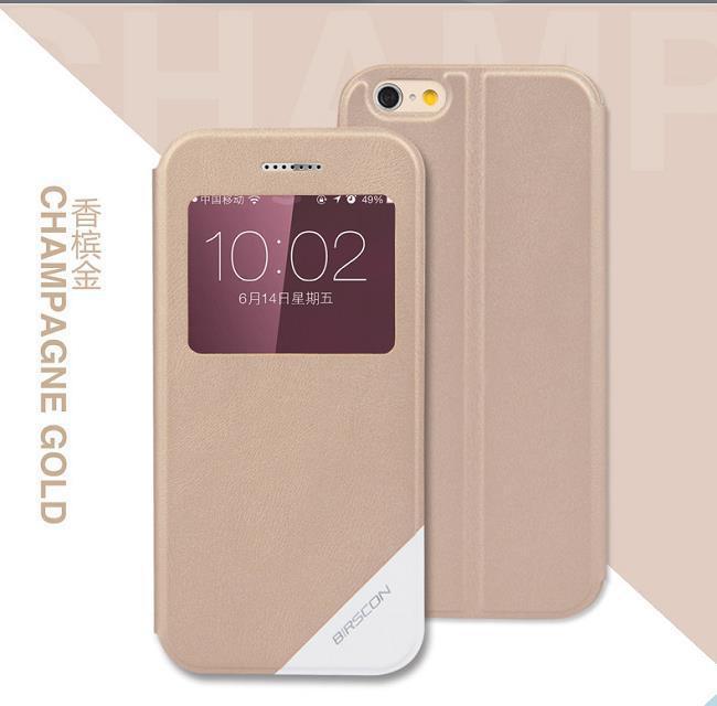 iPhone6簡藝系列保護殼蘋果6 plus支架式仿皮皮套視窗套 廠傢直銷工廠,批發,進口,代購