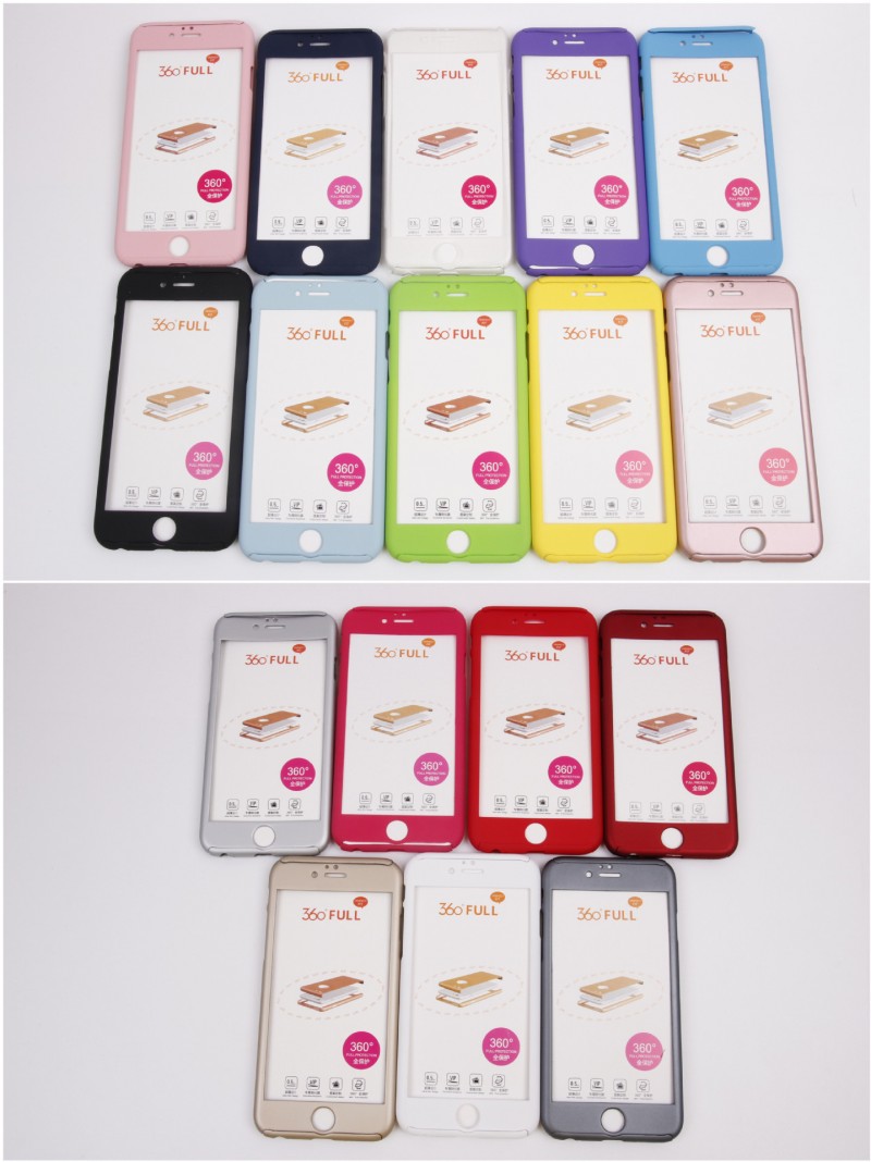 iPhone7全包360手機殼 6Plus 360度全包殼5S PC磨砂手感工廠現貨h工廠,批發,進口,代購