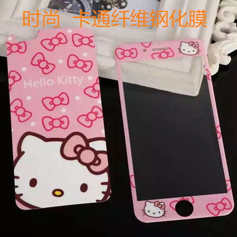 碳纖維iphone6s手機貼膜卡通防爆高清鋼化膜蘋果6plus軟邊前後膜批發・進口・工廠・代買・代購