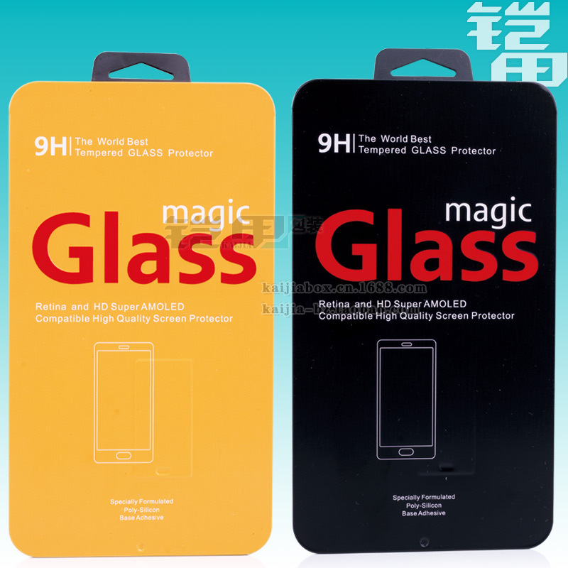 新款高檔鐵盒鋼化膜包裝盒 iPhone6/6Plus玻璃膜包裝盒批發KJ-426工廠,批發,進口,代購