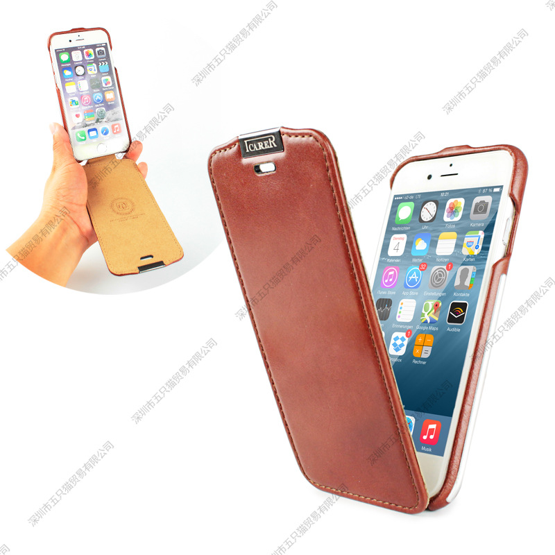 蘋果6真皮皮套iPhone6復古商務手機套6S簡約上下翻蓋牛皮保護套批發・進口・工廠・代買・代購
