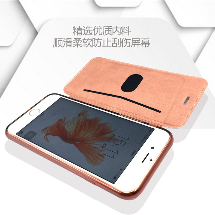 廠傢直銷適用於蘋果6 6s 三星 LG 手機翻蓋套電鍍TPU+PU皮套批發工廠,批發,進口,代購