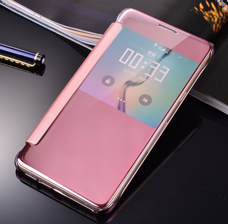 三星S7/S7edge電鍍鏡麵保護套note7智能休眠皮套iPhone7手機殼批發・進口・工廠・代買・代購