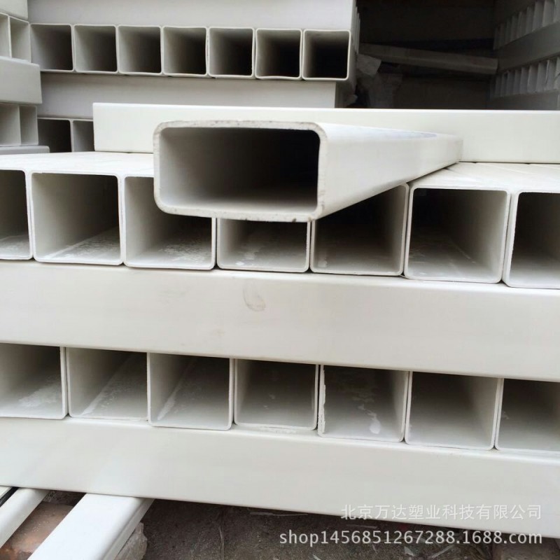 管材擠出加工 PVC各種口徑塑料方管 矩形管 硬質PVC異型管材工廠,批發,進口,代購