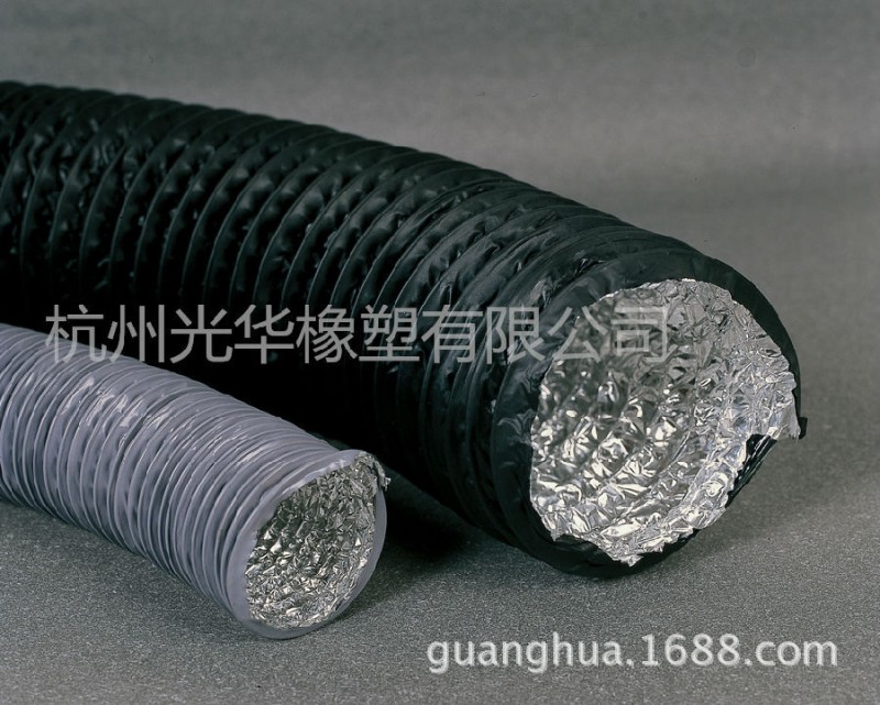杭州供應 通風管 鋁泊風管 耐高溫波紋管 特殊阻燃PVC 彈性鋼絲工廠,批發,進口,代購