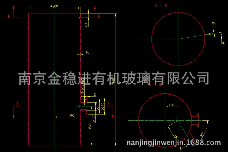 廠傢定做外徑800毫米壁厚 10毫米透明有機玻璃管，含加工件批發・進口・工廠・代買・代購