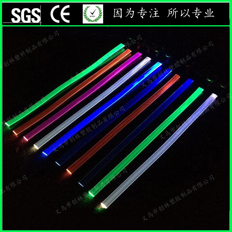 廠傢直銷TPU導光管LED高透明導光帶 寵物發光項圈專用導光膠條工廠,批發,進口,代購