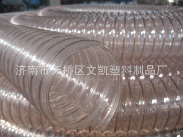專業生產PU鋼絲伸縮管耐磨性強 透明軟管物料輸送管質量好批發・進口・工廠・代買・代購