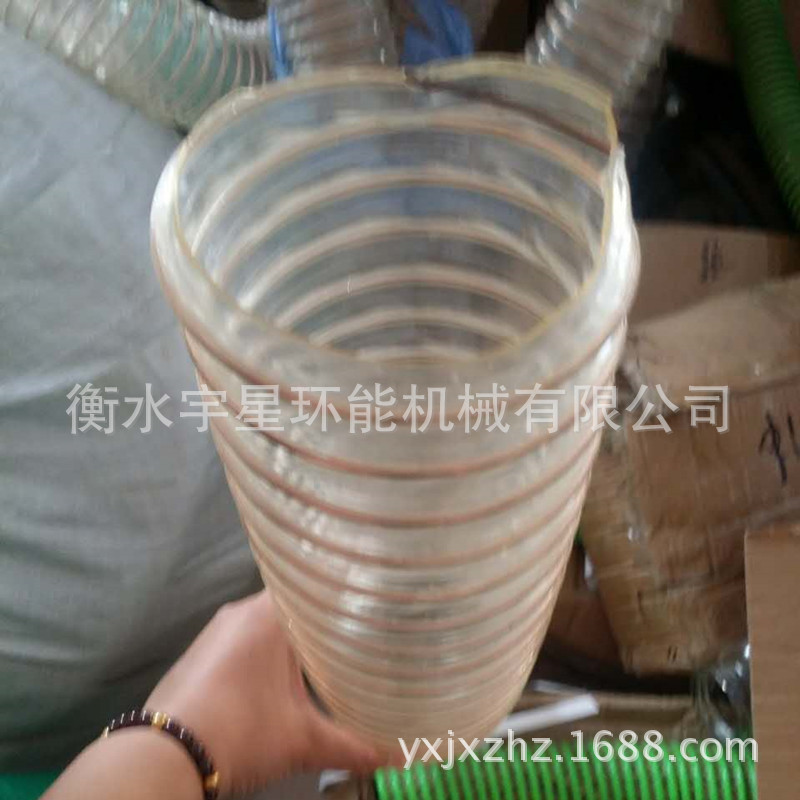 廠傢生產 吸塵軟管 掃地車用鋼絲吸塵管 pu鋼絲耐磨透明軟管工廠,批發,進口,代購